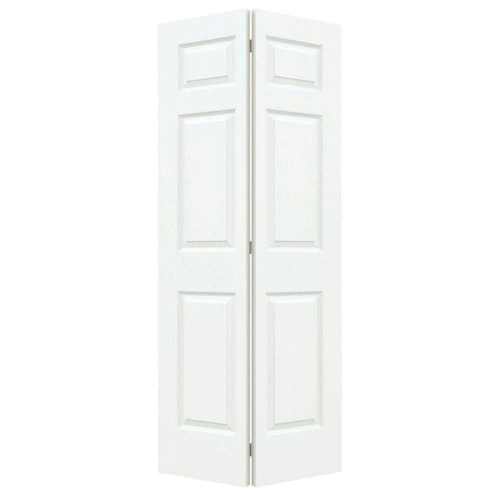 White Painted Molded Composite MDF Bi-Fold Door T969
