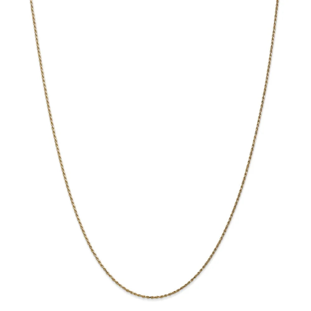 14kt Yellow Gold Diamond Cut Rope Chain 20 inch Lobster Clasp T9094