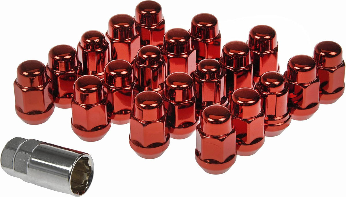Red Acorn Nut Lock Set M14-1.50, 21 Pack B713635
