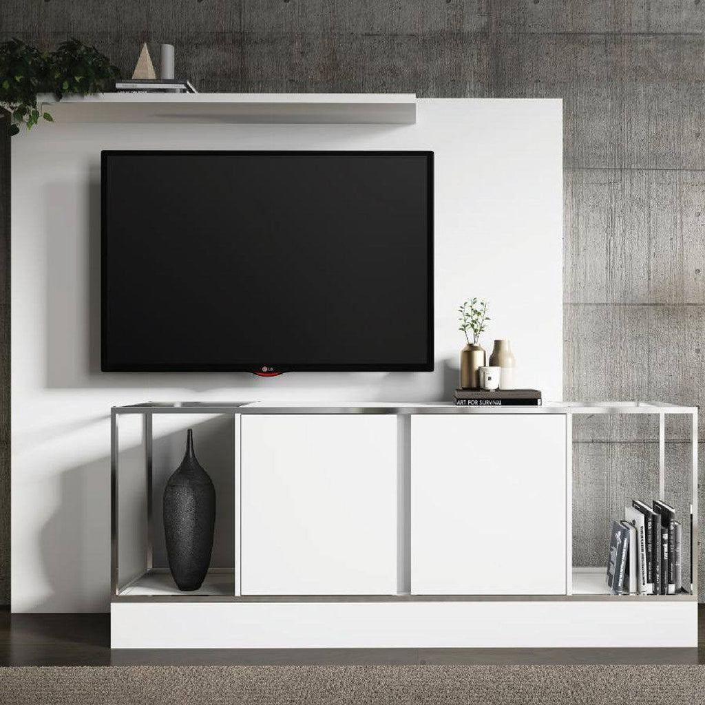 White Tall Entertainment Center C4405
