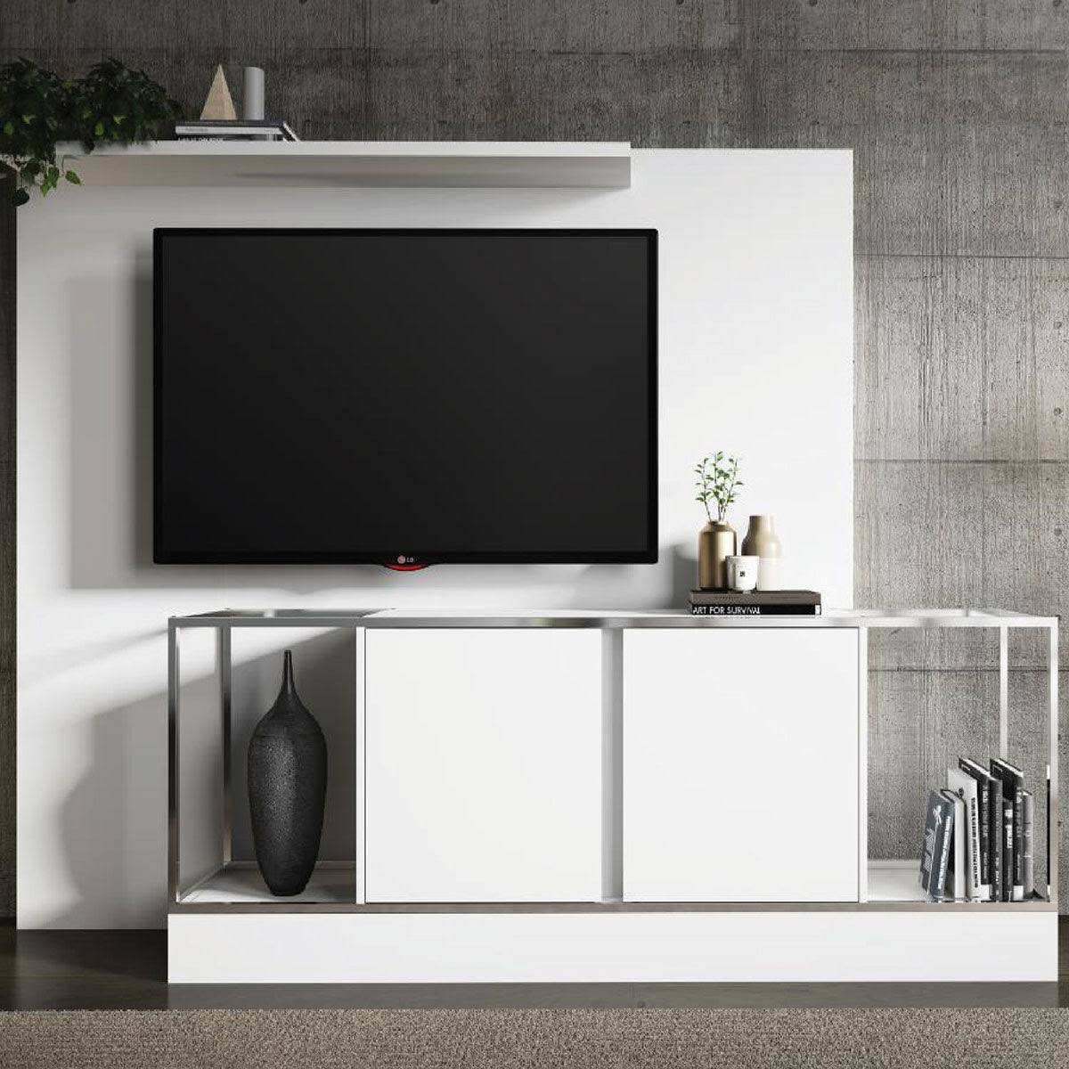 White Tall Entertainment Center C4405