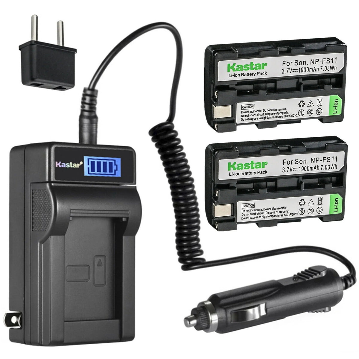 2-Pack NP-FS11 Battery and LCD AC Charger Y660972