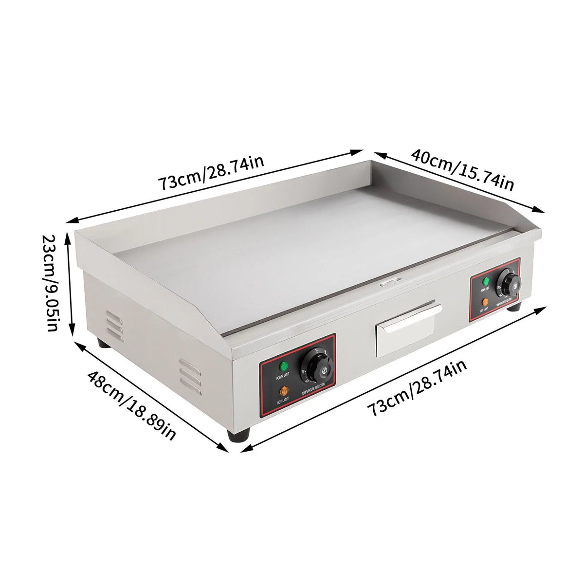 3000W 30" Commercial Electric Griddle Flat Top Grill S1865