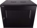 9U Wallmount Cabinet Enclosure 19-Inch Server Network Rack with Locking Perforated Door Black I402