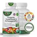 Organic Greens Fruits and Veggies Supplement with Ashwagandha 90 Tablets J1193