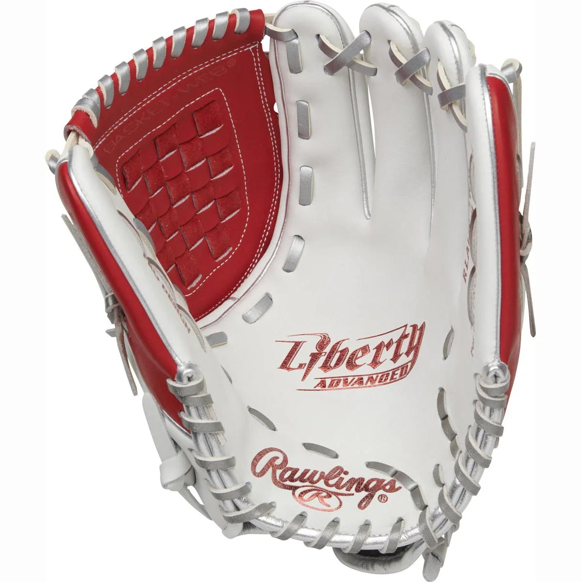12" Fastpitch Glove White Scarlet E47317