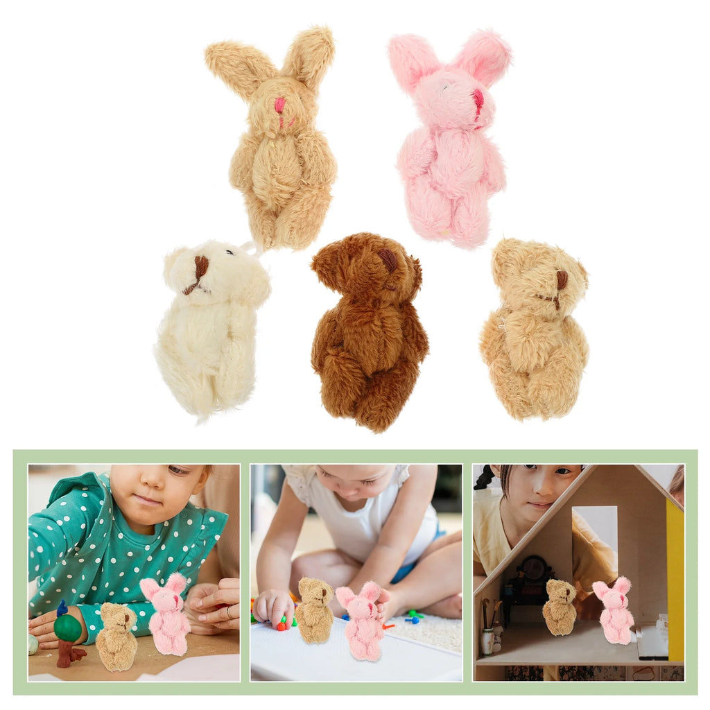 5pcs Miniature Plush Doll Figurines F671513