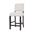 Beige Solid Wood Counter Stool F986736