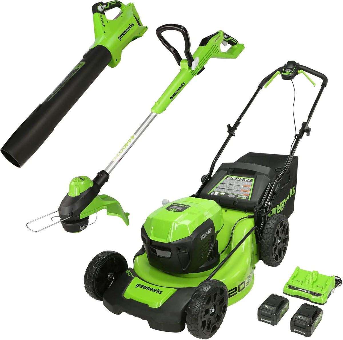 20" Brushless Cordless Push Lawn Mower with 4.0Ah Batteries and Charger R80559