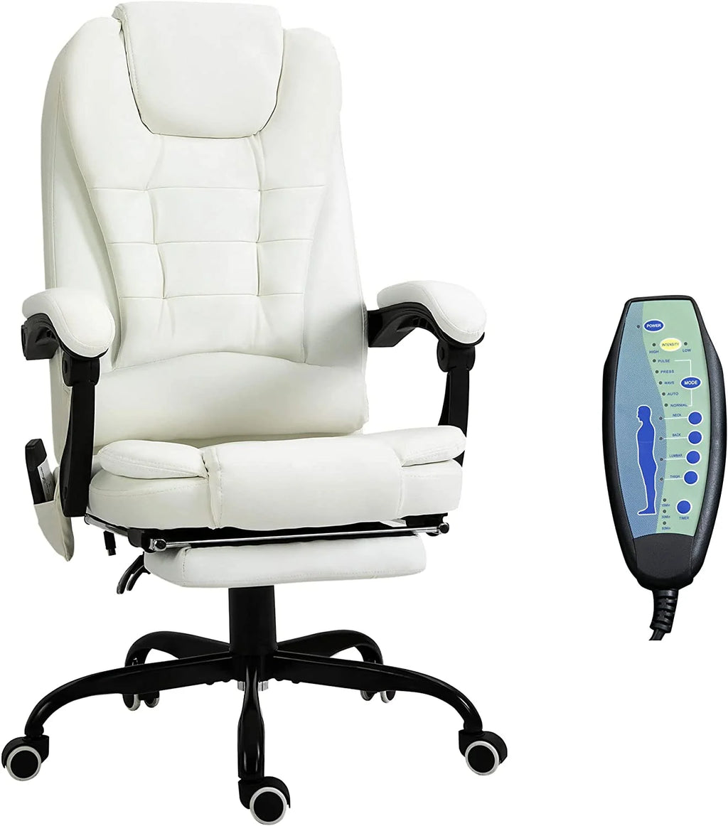 Vibrating Massage Office Chair with Footrest and Lumbar Support N882292