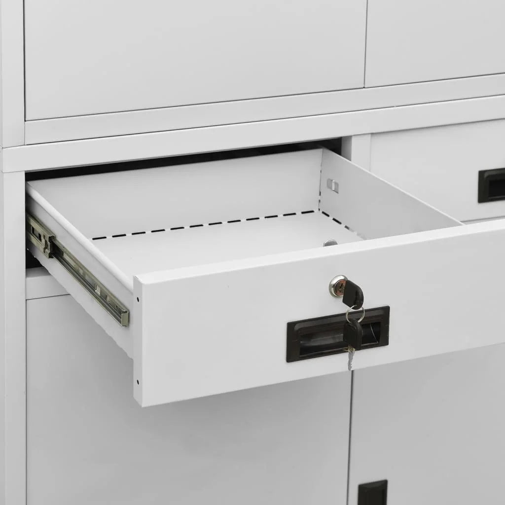 Light Gray Steel Office Cabinet O43251