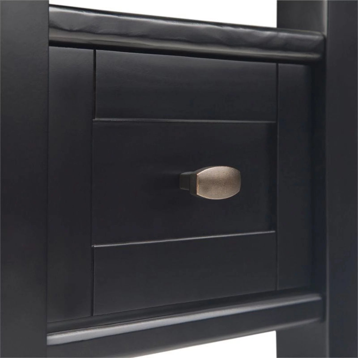 14" Black Wood Narrow Side Table H7302