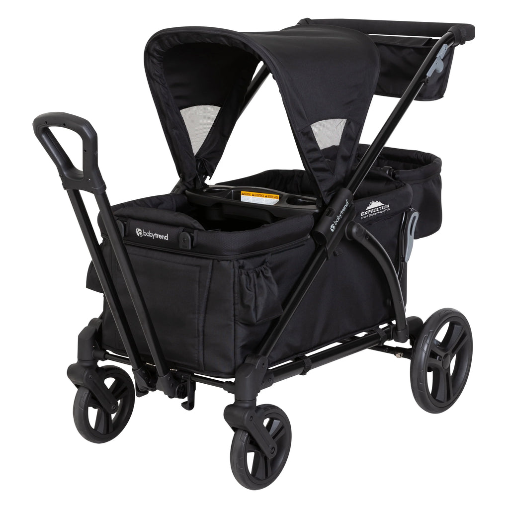 Blue 2 in 1 Push or Pull Stroller Wagon with Canopy Q879676