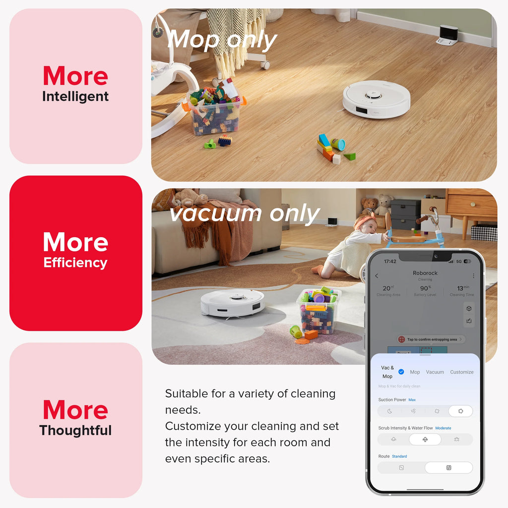 Robot Vacuum and Mop White S4684