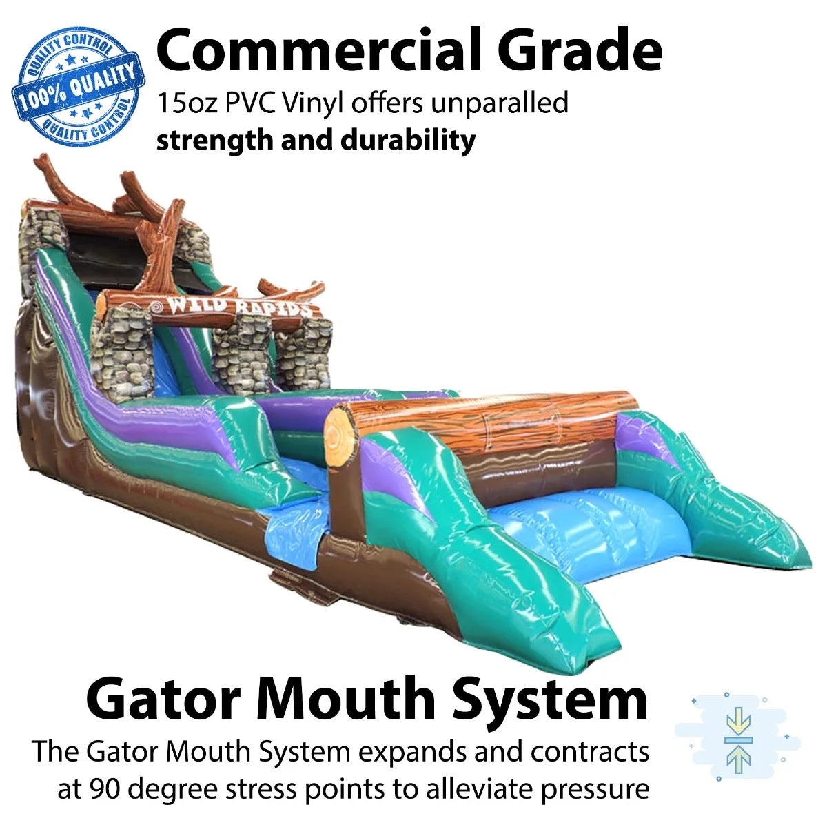 Inflatable Water Slide with Blower, 21' S645