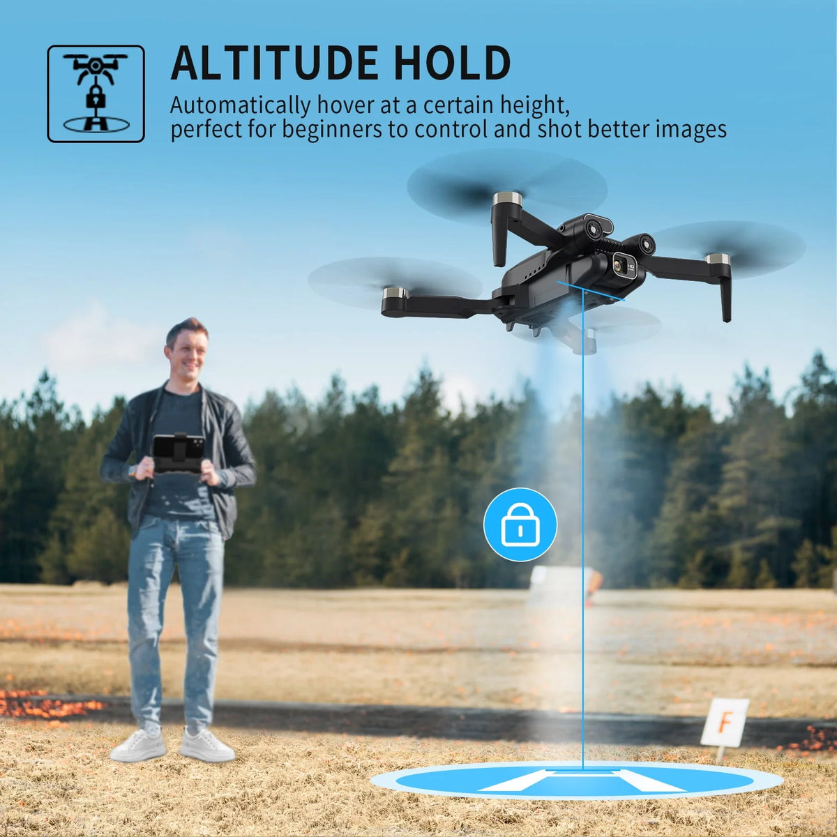 4K Camera Drone with Brushless Motor and Carrying Case A22029