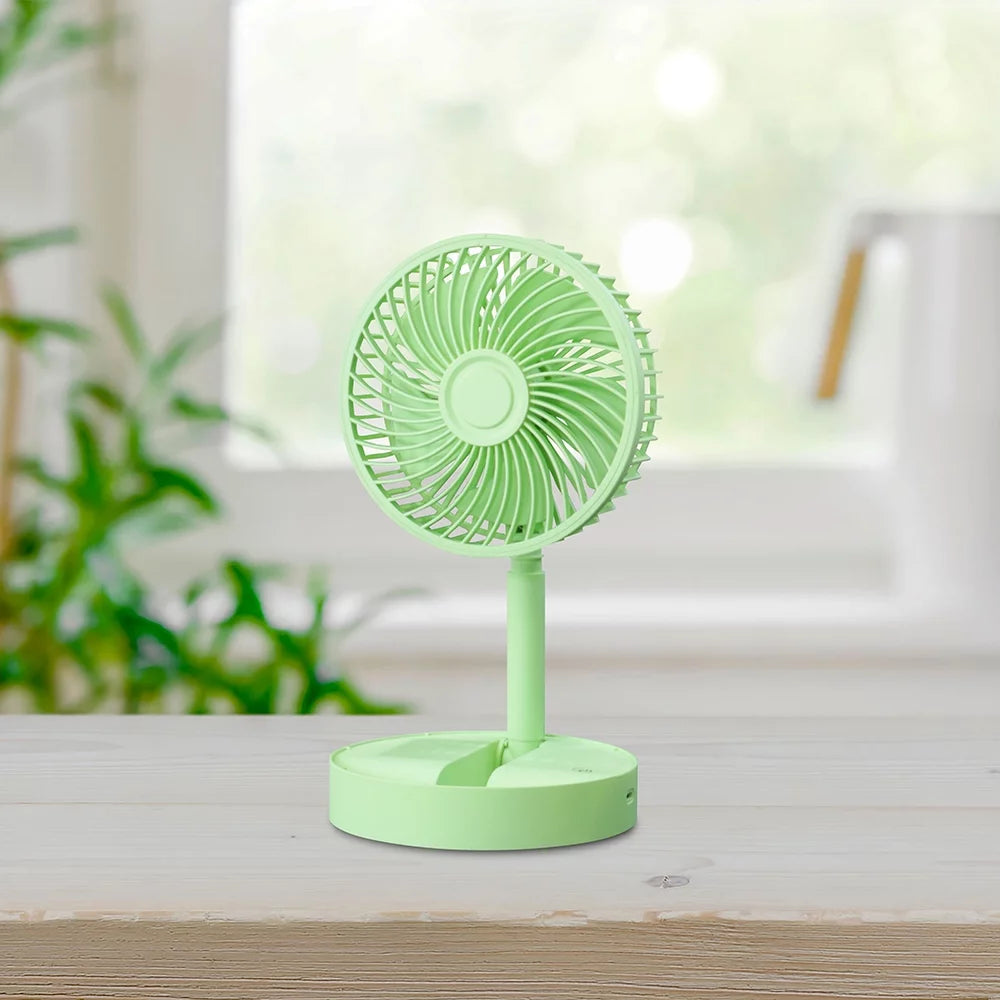 6 inch Rechargeable USB Foldable Fan with 3 speeds Black E867315