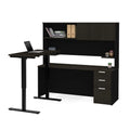 Adjustable L Desk with Hutch K827