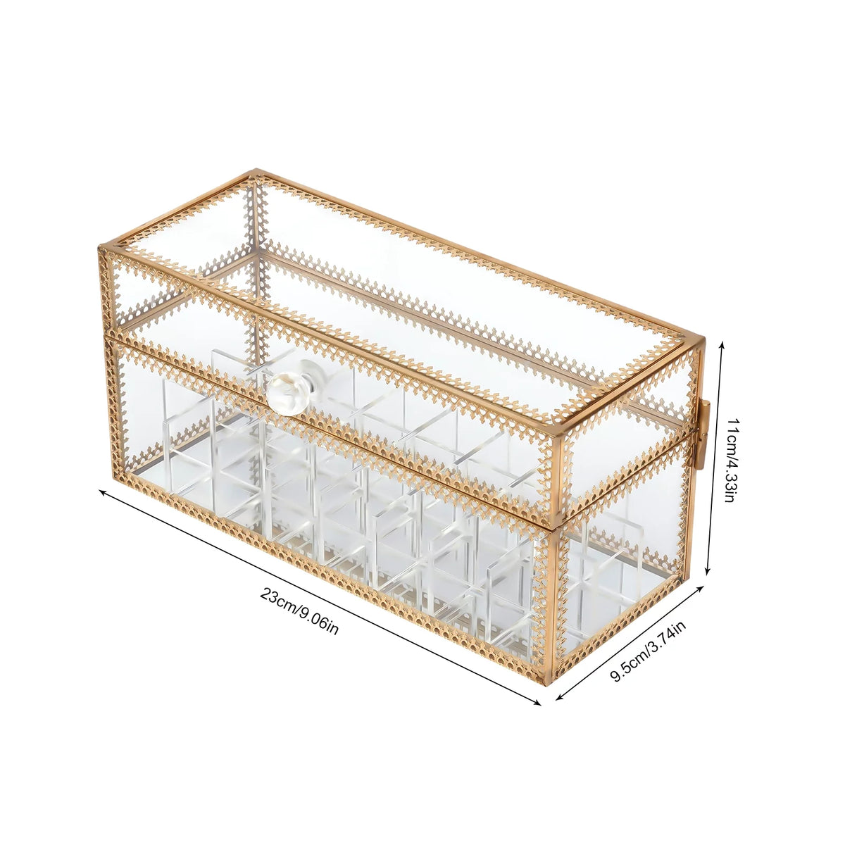 Clear 24-Grid Lipstick Storage Case D656