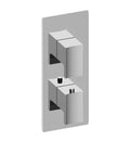 Polished Chrome Square Thermostatic Valve Trim Plate with Handle V713762