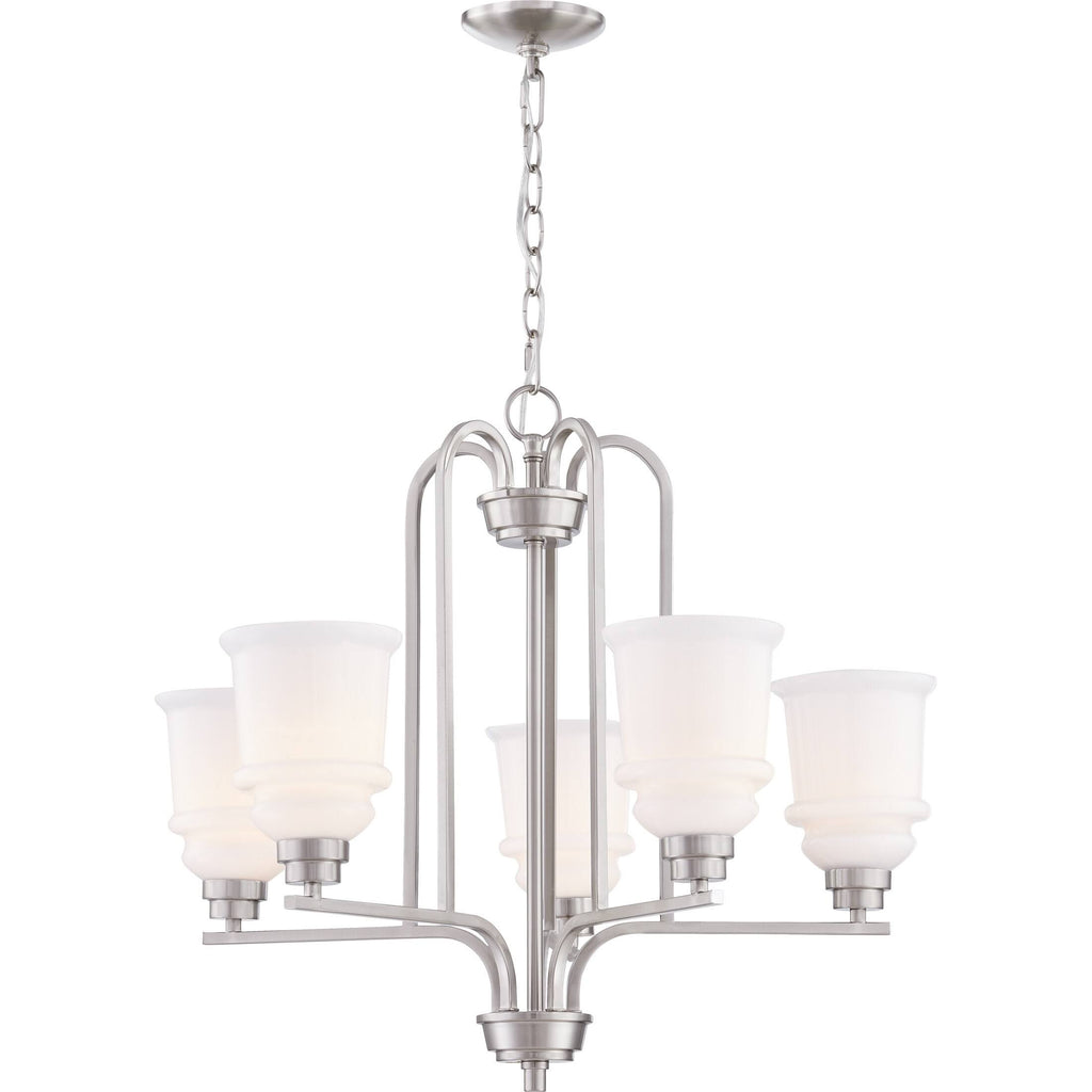5-Light Brushed Nickel Chandelier Q42668