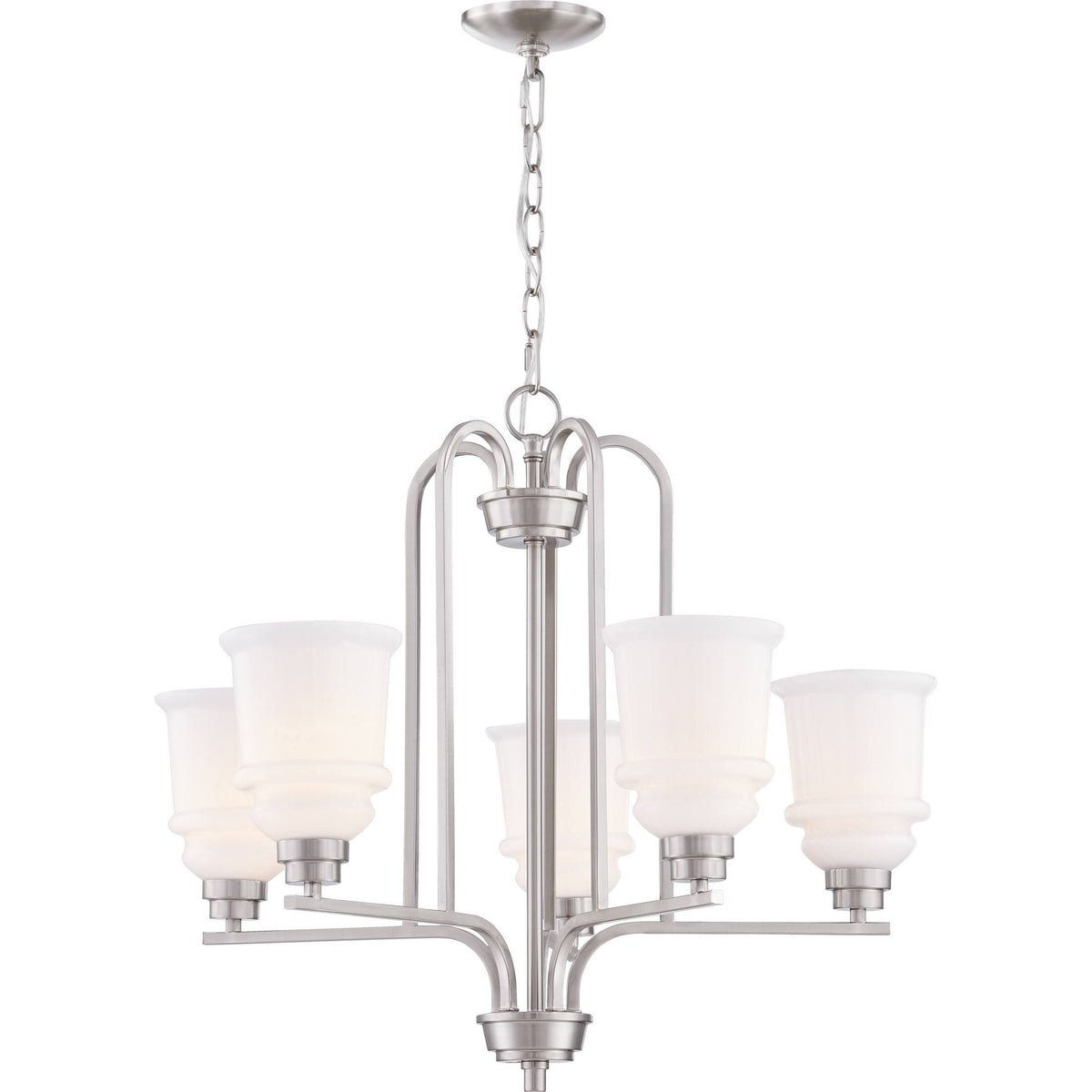 5-Light Brushed Nickel Chandelier Q42668
