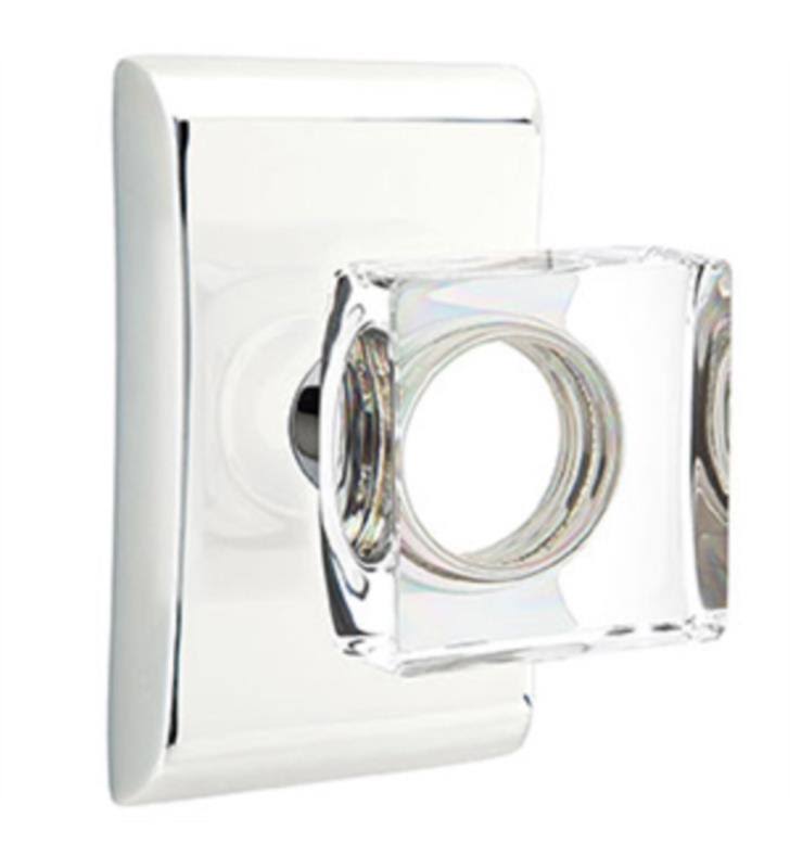 Satin Nickel Square Knob Passage Set Q434497
