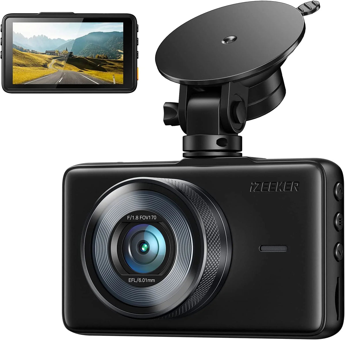 1080P Dash Cam with Night Vision, 3 Inch LCD, 170° Wide Angle X463569