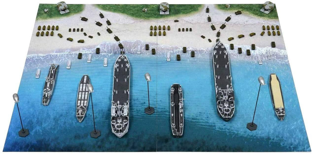 1/700 Scale WWII Normandy Landing Operation Scene Paper Base E8055