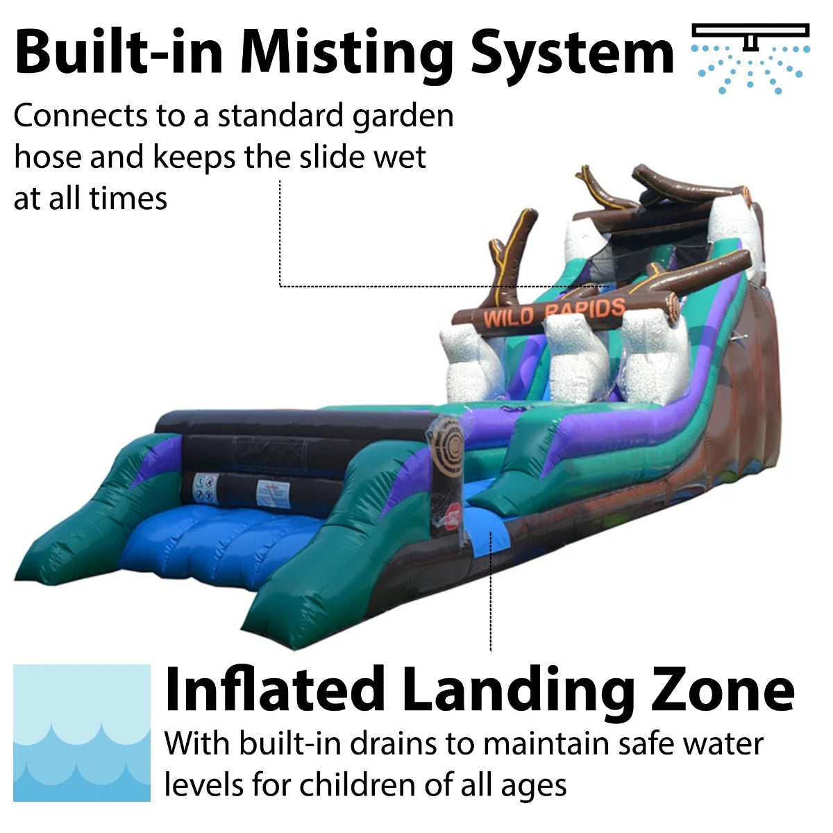 Inflatable Water Slide with Blower, 21' S645