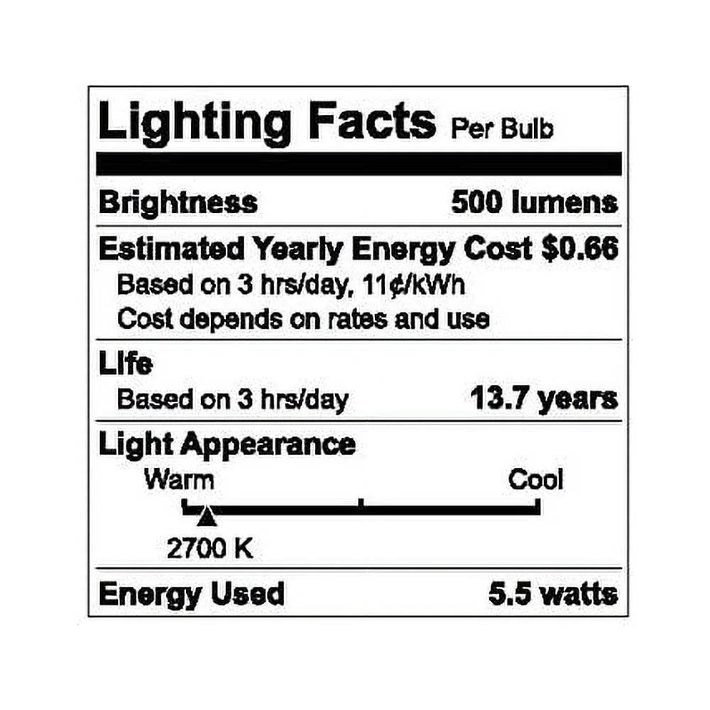 6-Pack Dimmable Soft White LED Decorative Light Bulbs F87189