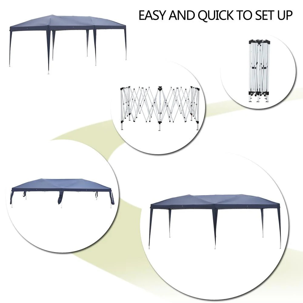 10'x20' Blue Pop Up Canopy Tent T50758