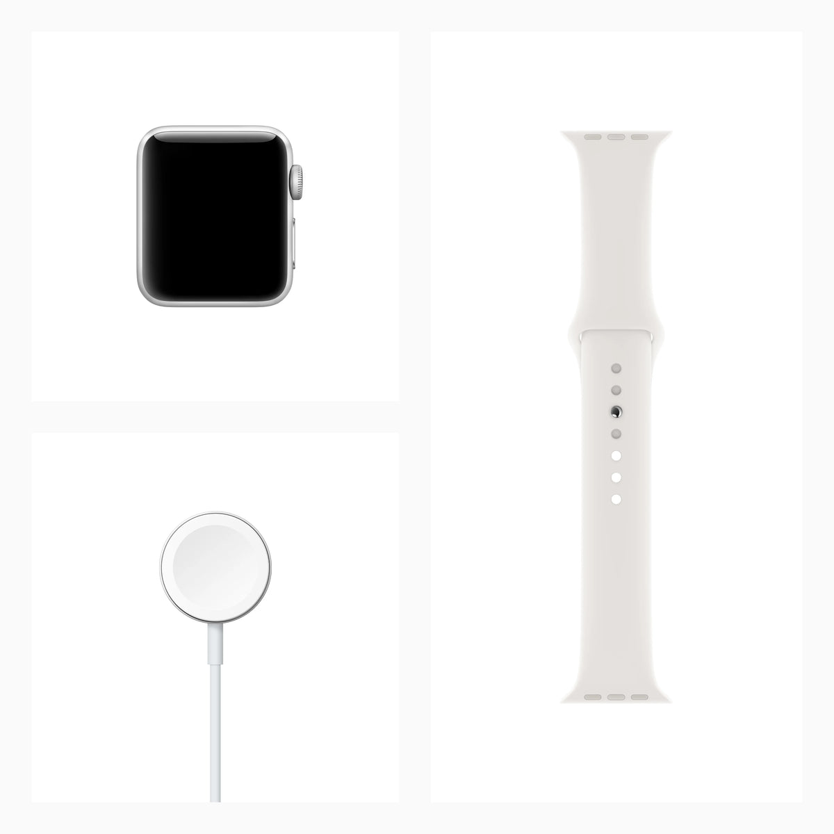 Apple Watch Series 3 GPS Silver 38mm White Sport Band L2163