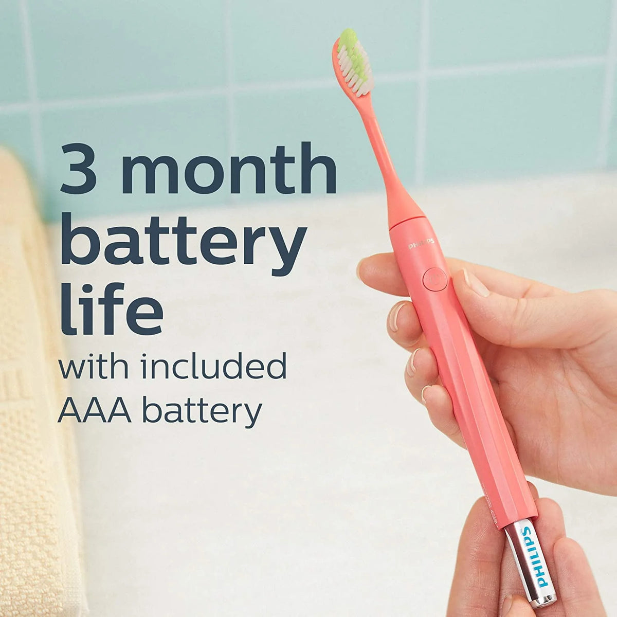 Coral Battery Toothbrush with Brush Heads Z673445
