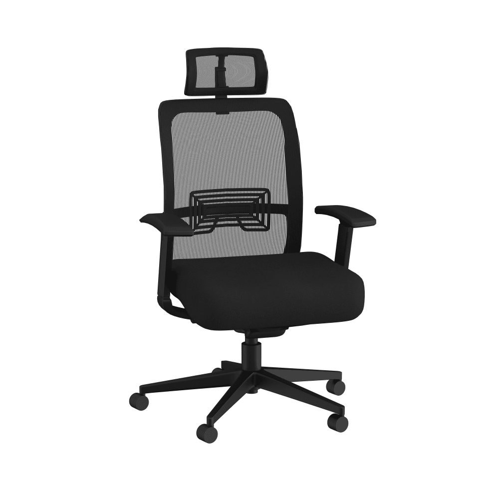 Black Mesh Task Chair with Headrest G8331