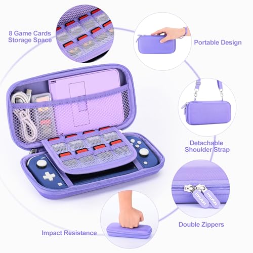 18-in-1 Carrying Case Accessories Bundle with Game Holder, Screen Protector & Thumb Grips F11582