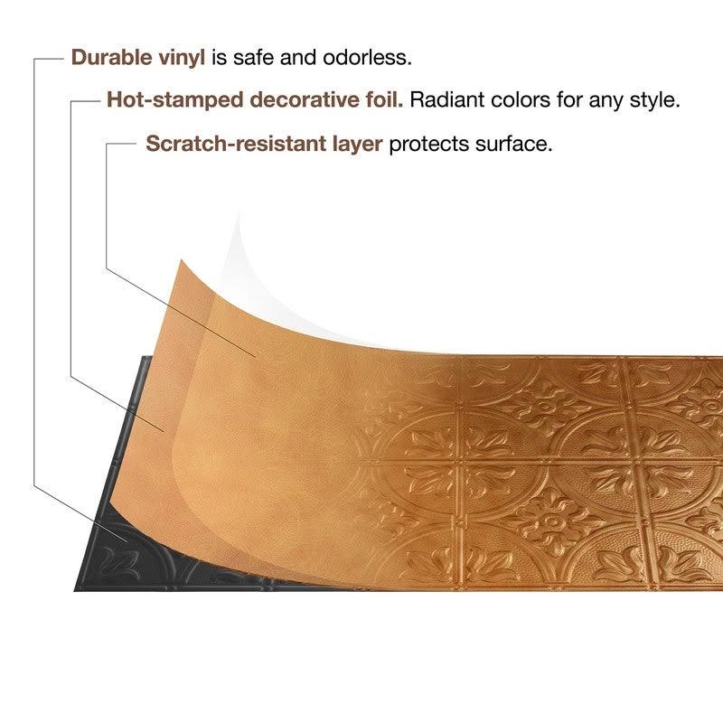 Bermuda Bronze 2ft x 4ft Glue Up Vinyl Ceiling Tile (5 Pack) E16761