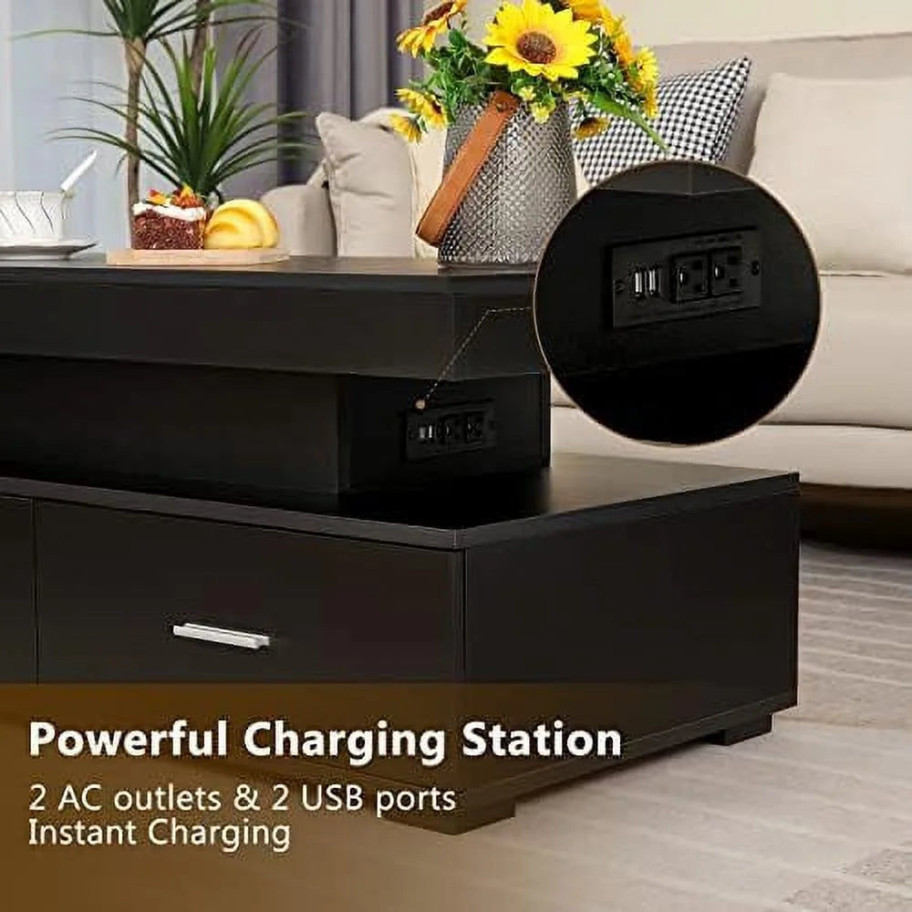 Lift Top Coffee Table with Charging Station L195189