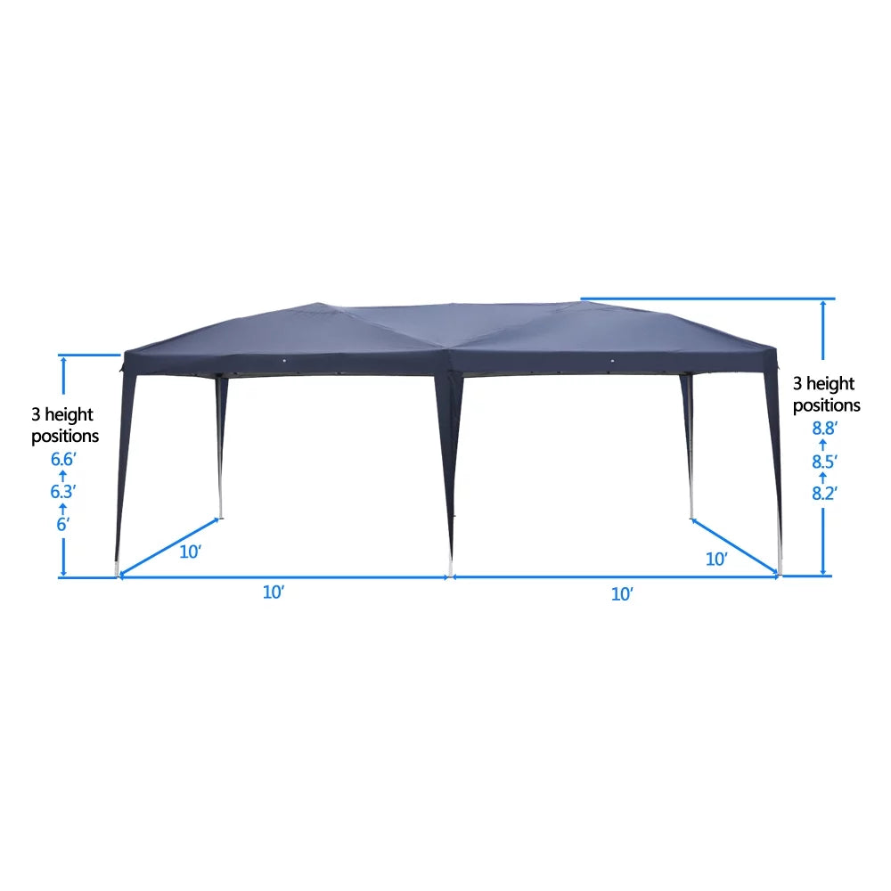 10'x20' Blue Pop Up Canopy Tent T50758
