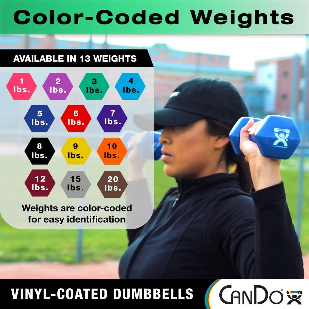 20 Piece Vinyl Coated Iron Dumbbell Set L927799