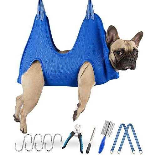 10 in 1 Pet Grooming Hammock Harness with Nail Clippers U282422
