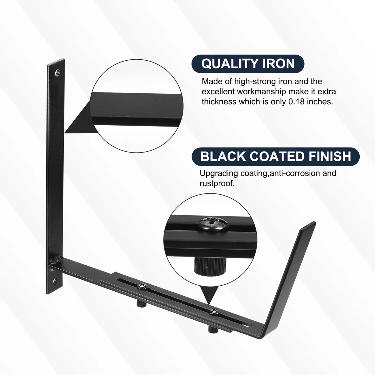 Adjustable Window Planter Box Brackets 4 PCS D151