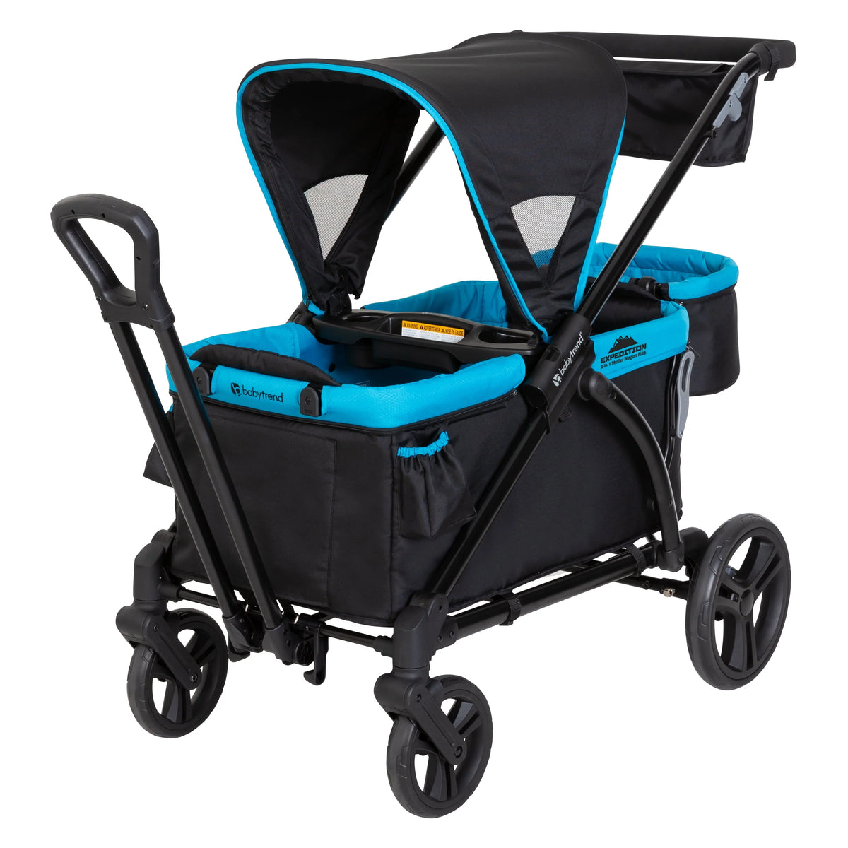 Blue 2 in 1 Push or Pull Stroller Wagon with Canopy Q879676