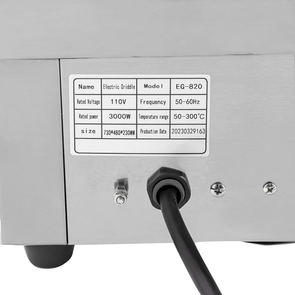 3000W 30" Commercial Electric Griddle Flat Top Grill S1865