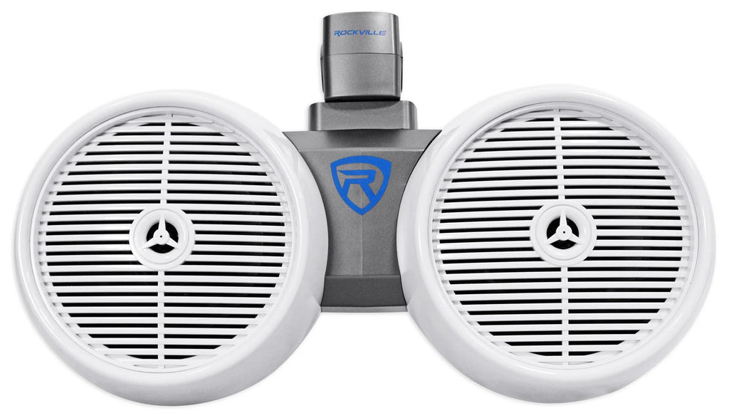 Dual 8" White 800 Watt Marine Wakeboard Tower Speaker System P100989