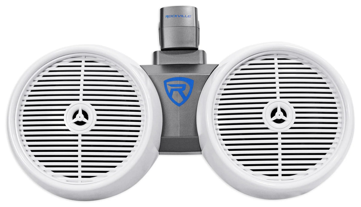 Dual 8" White 800 Watt Marine Wakeboard Tower Speaker System P100989