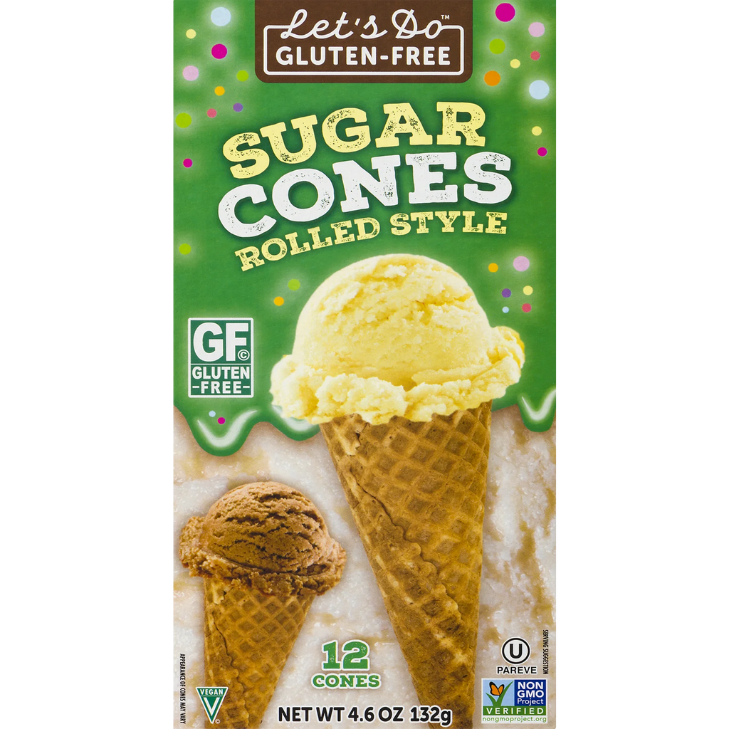 Gluten Free Sugar Cones, 4.6 Oz, 12 Ct V3734
