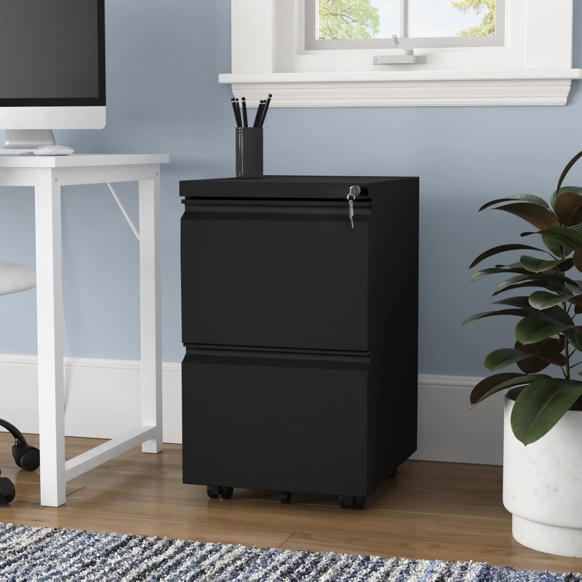 2 Drawer Locking Steel File Cabinet A495
