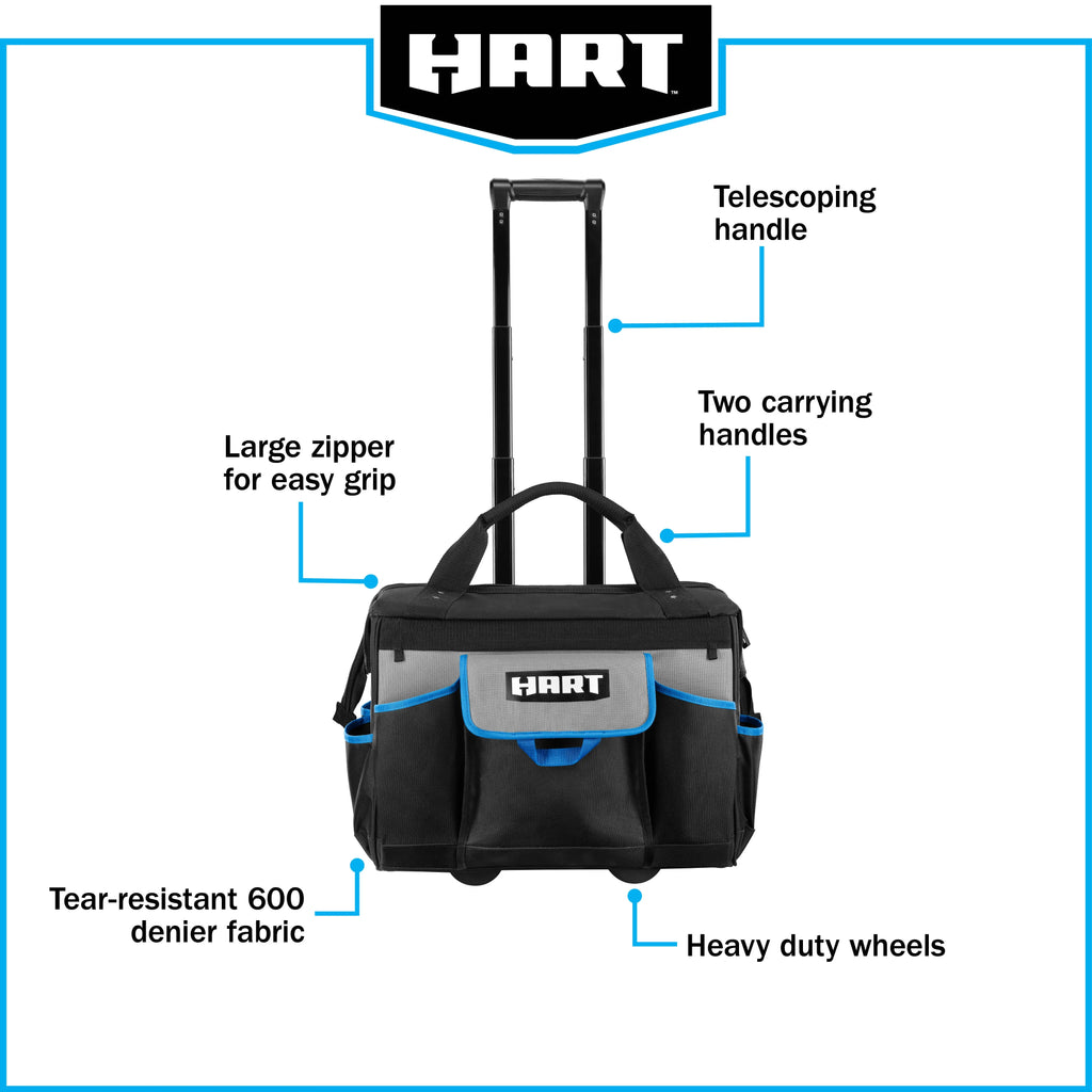 18-inch Rolling Tool Bag with Telescoping Pull Handle G770